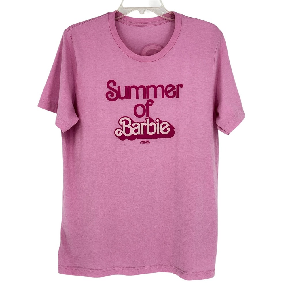 Barbie Billion Dollar Club Pink Graphic T-Shirt Womens Size Small Summer